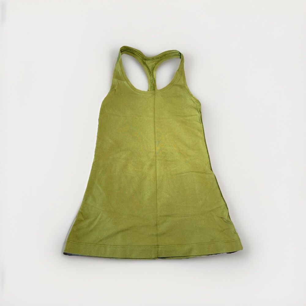 Lululemon Cool Racerback Tank Top Green Athletic Yoga Sleeveless Womens 4